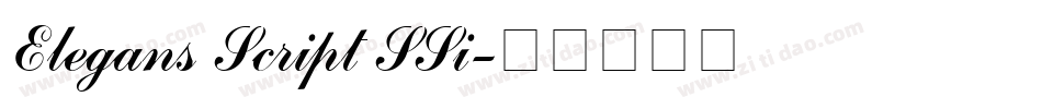 Elegans Script SSi字体转换